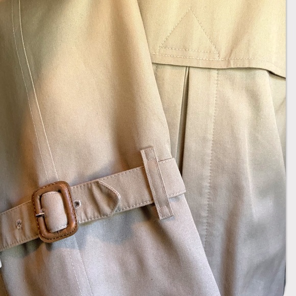 Size 16 Tall Extra Long Burberry Full Length Trench Removable Camel Wool Liner - Picture 6 of 14